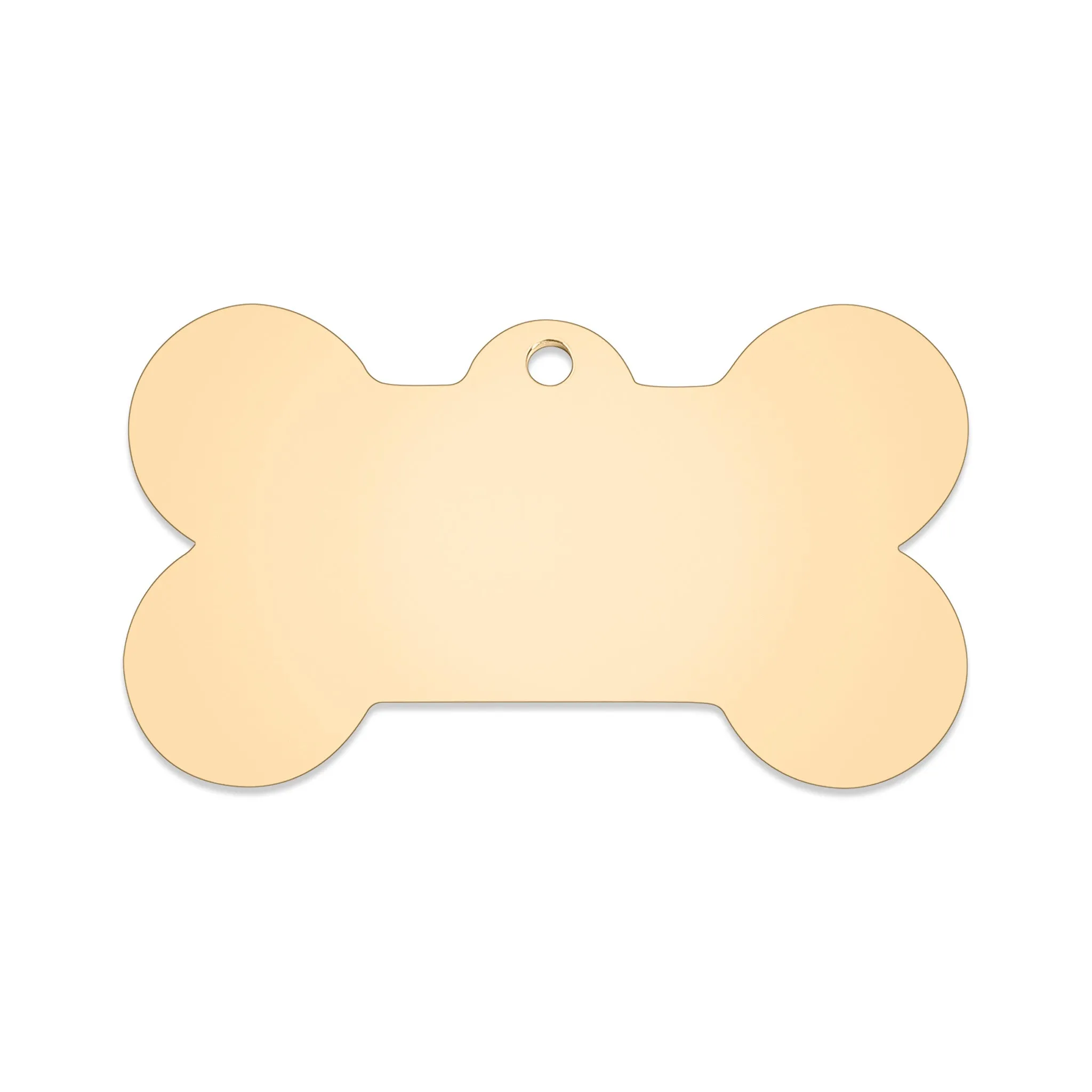 18K Gold PVD Stainless Steel Dog Bone Pet Tag / PDL0130