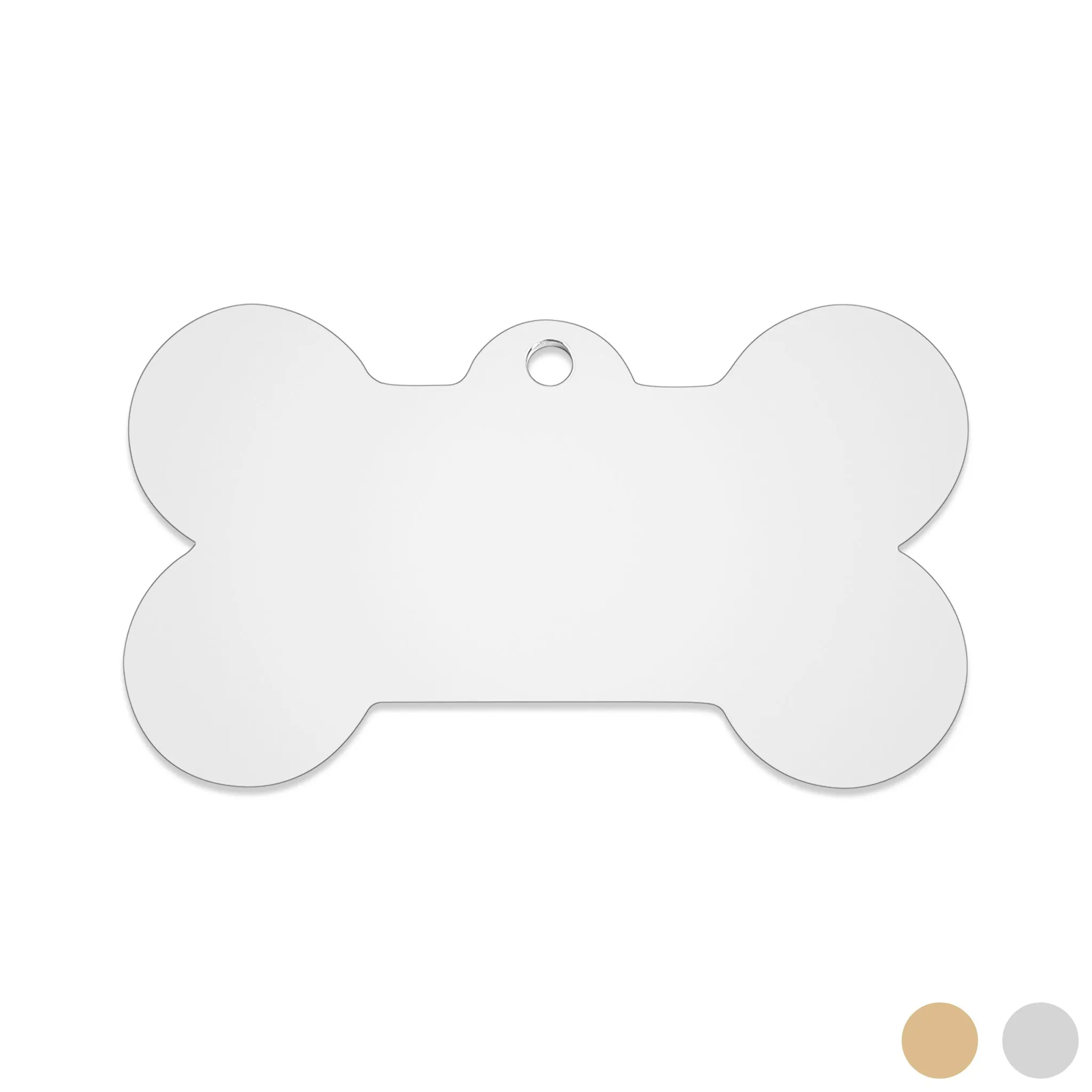 18K Gold PVD Stainless Steel Dog Bone Pet Tag / PDL0130