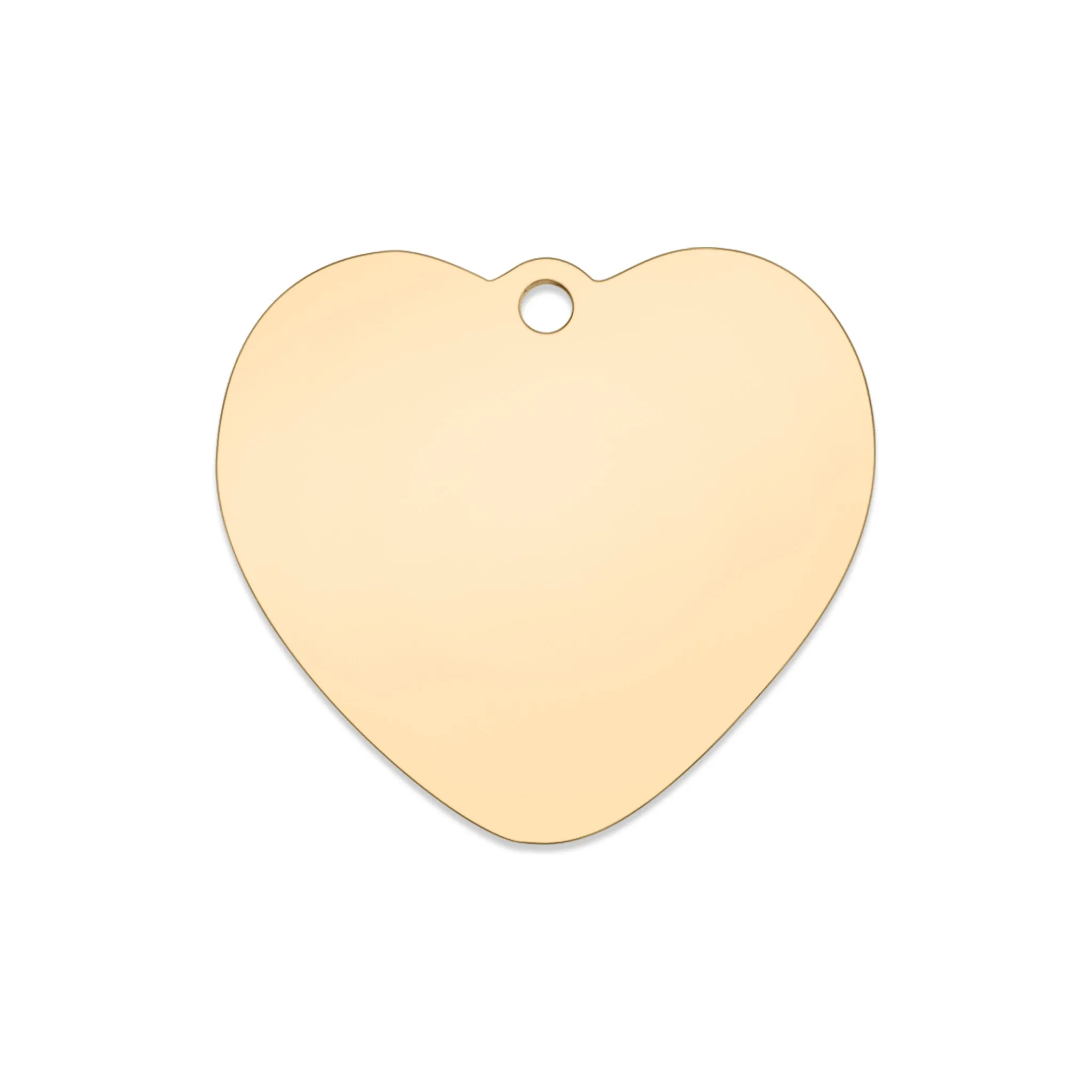 18K Gold PVD Stainless Steel Heart Pet Tag / PDL0131