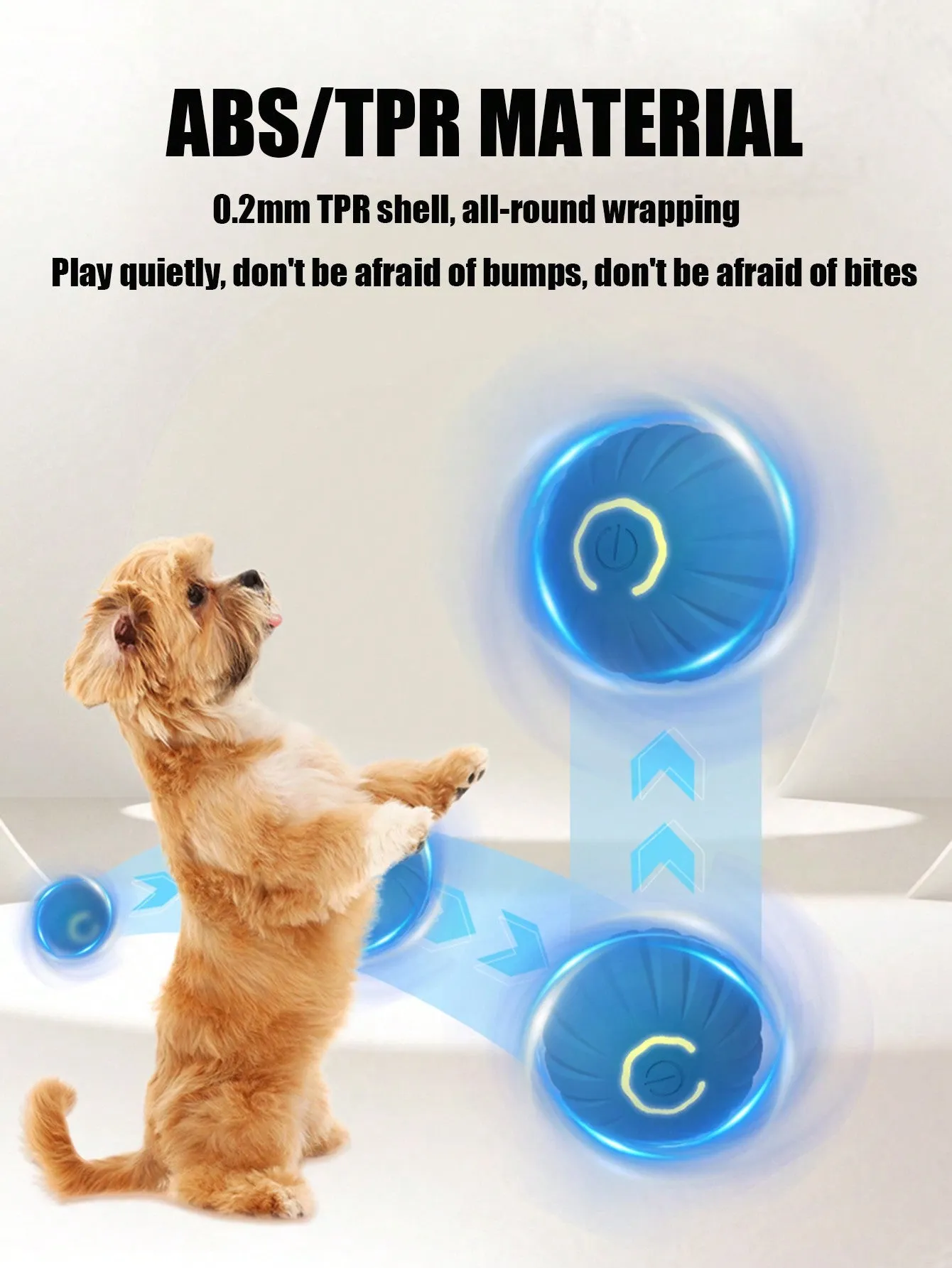 1pc Pet Gravity Jumping Ball, Intelligent Rechargeable Dog Toy Ball, Interactive Rolling Ball Toy For Cats And Dogs.