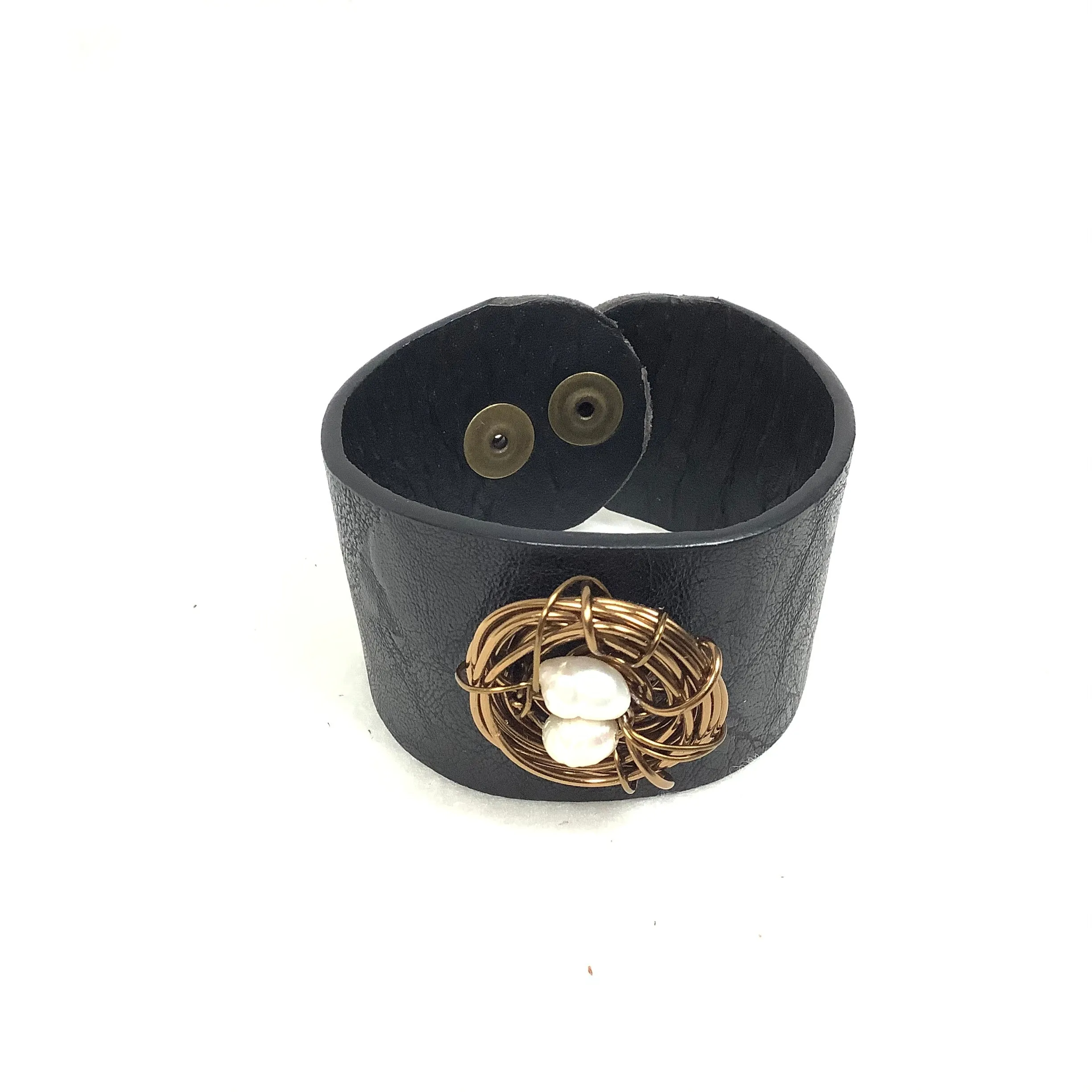 2 Eggs in a Nest Bracelet (Black)