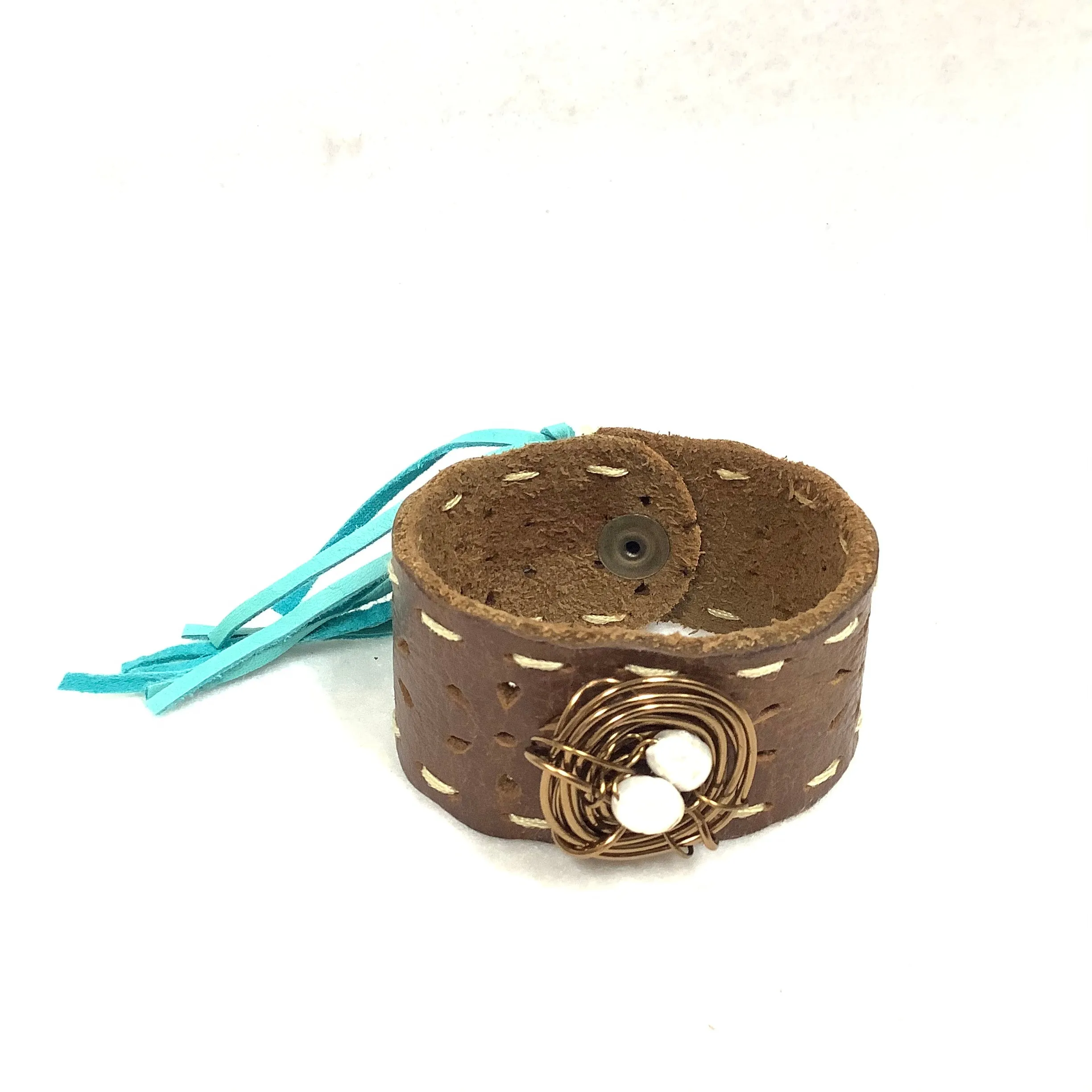 2 Eggs in a Nest Bracelet (Brown)