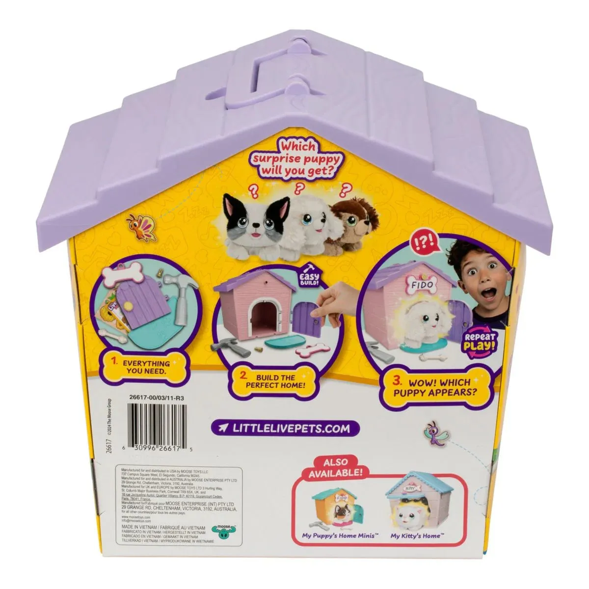 Little Live Pets My Puppys Home Series 2 Mini Playset - Pink Deluxe Edition