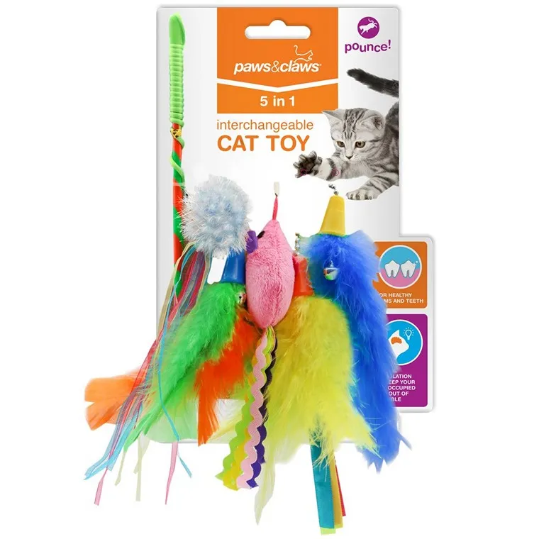 5 in 1 Cat Dangler Toy, 43cm