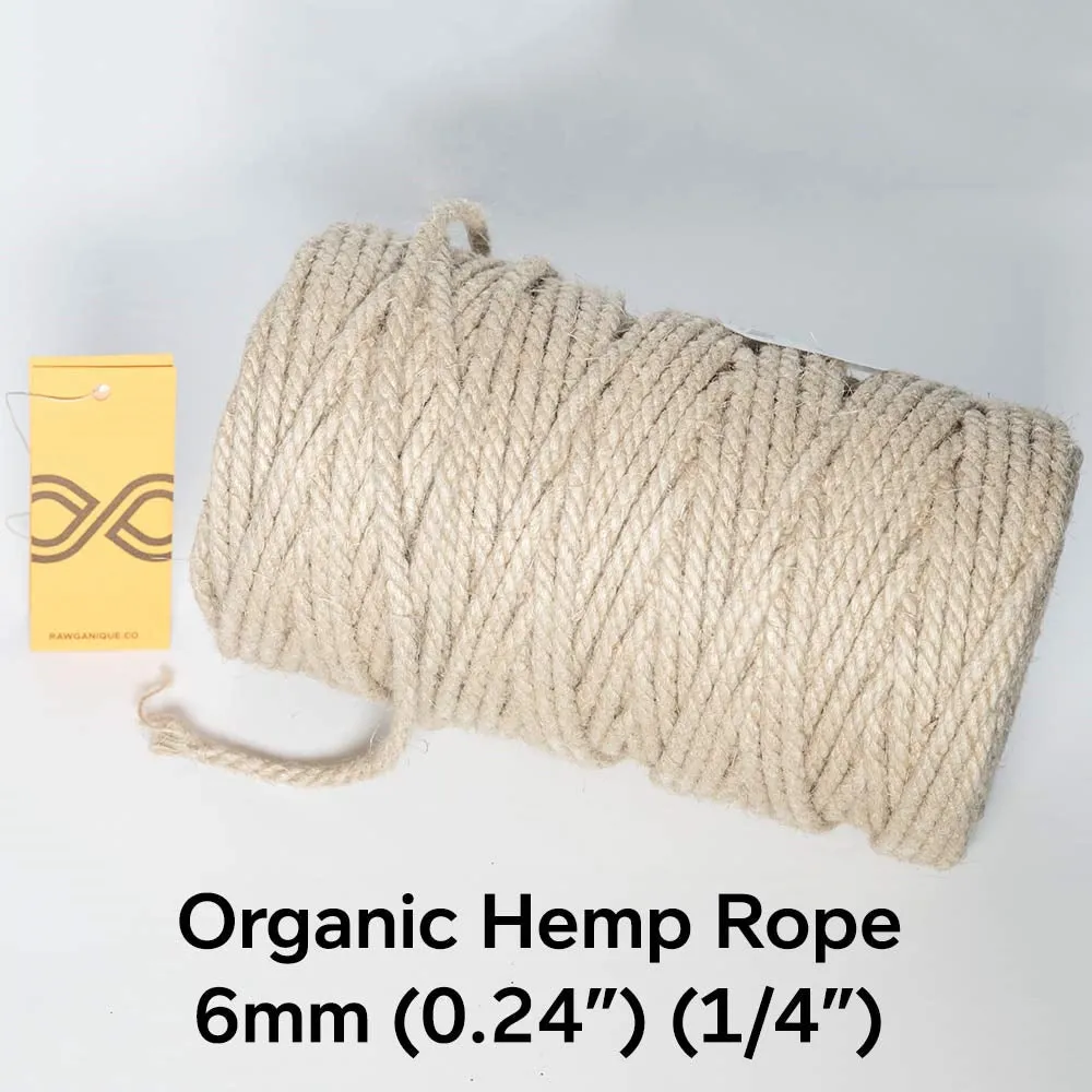 6mm Organic Hemp Rope (3kg Roll)