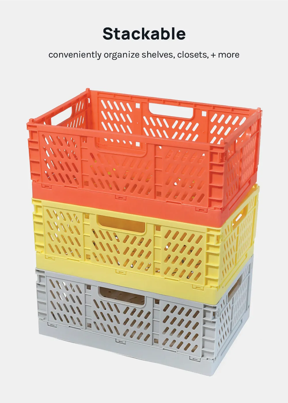 A  Collapsible Folding Crates- Large