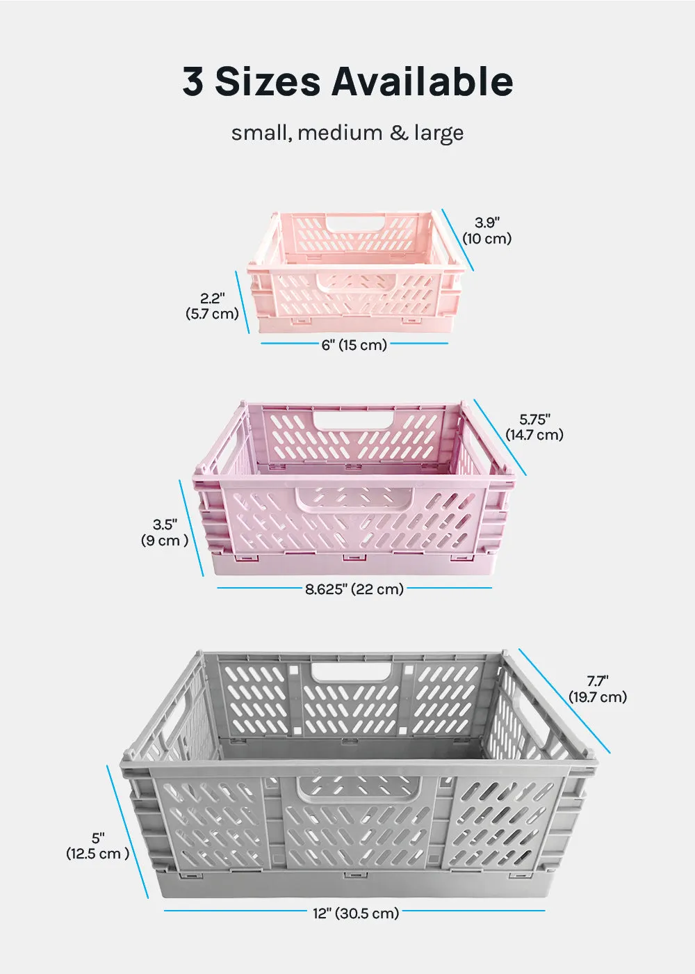 A  Collapsible Folding Crates- Large