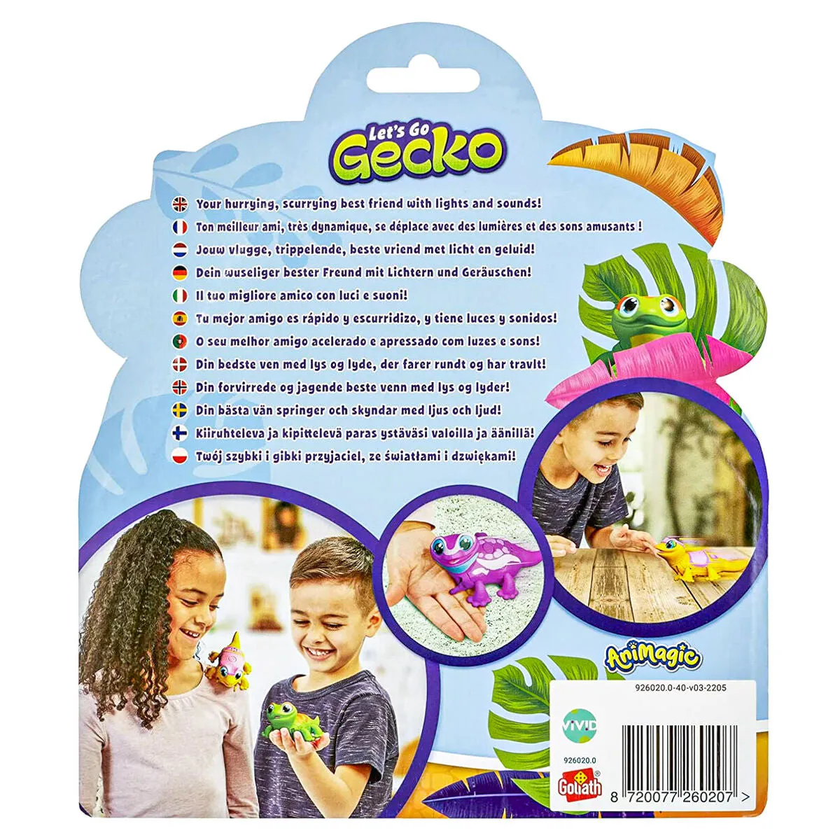 AniMagic Let's Go Gecko Pink Interactive Pet