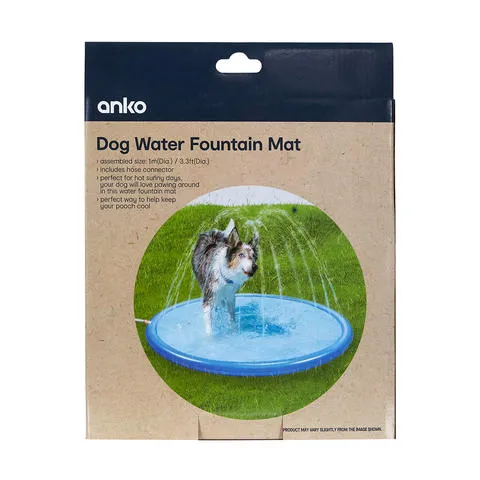 Anko Dog Water Fountain Mat /Blue & yellow