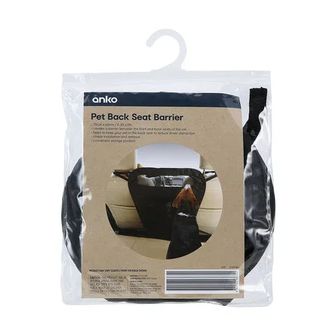 Anko Pet Back Seat Barrier - Black / Simple and Easy Installation & Removal