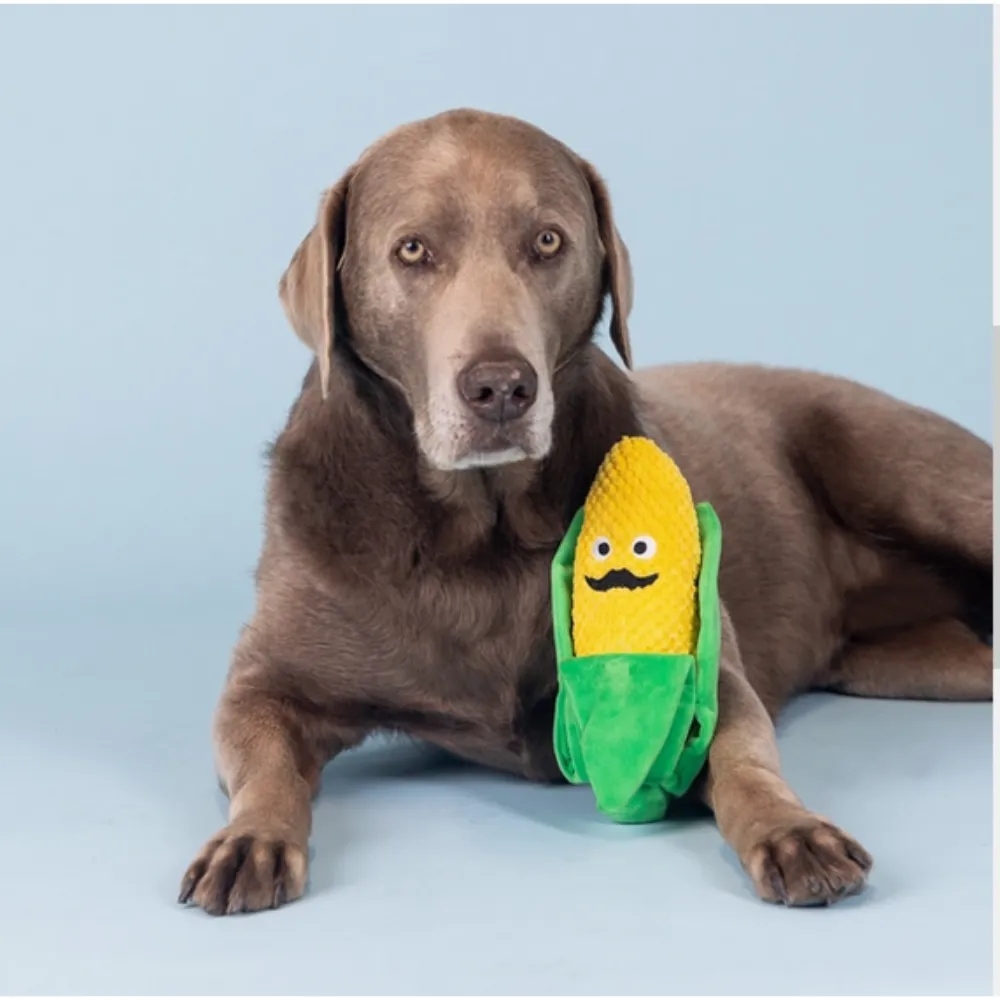 Aww Shucks Corn on the Cob Plush Dog Toy