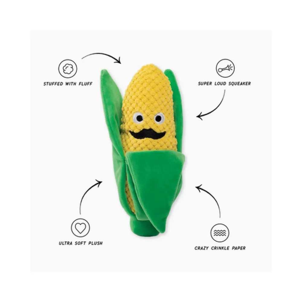 Aww Shucks Corn on the Cob Plush Dog Toy