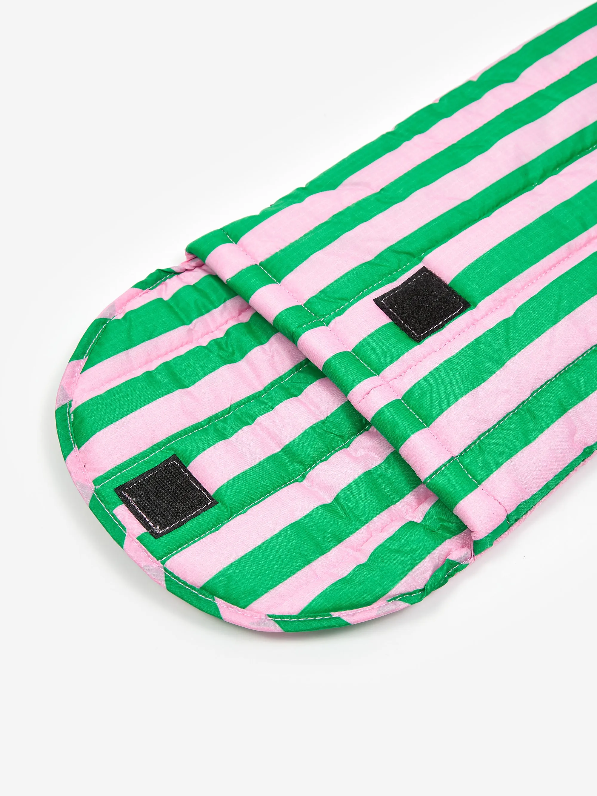 BAGGU Puffy Laptop Sleeve 13"/14" - Pink Green Awning Stripe