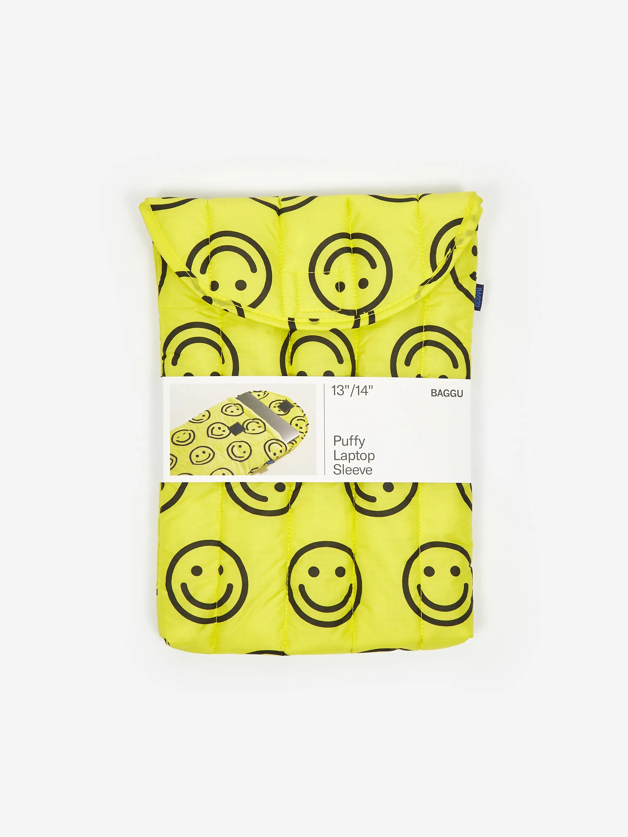 BAGGU Puffy Laptop Sleeve 13"/14" - Yellow Happy