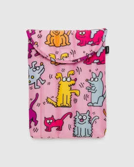 Baggu Puffy Laptop Sleeve Keith Haring Pets