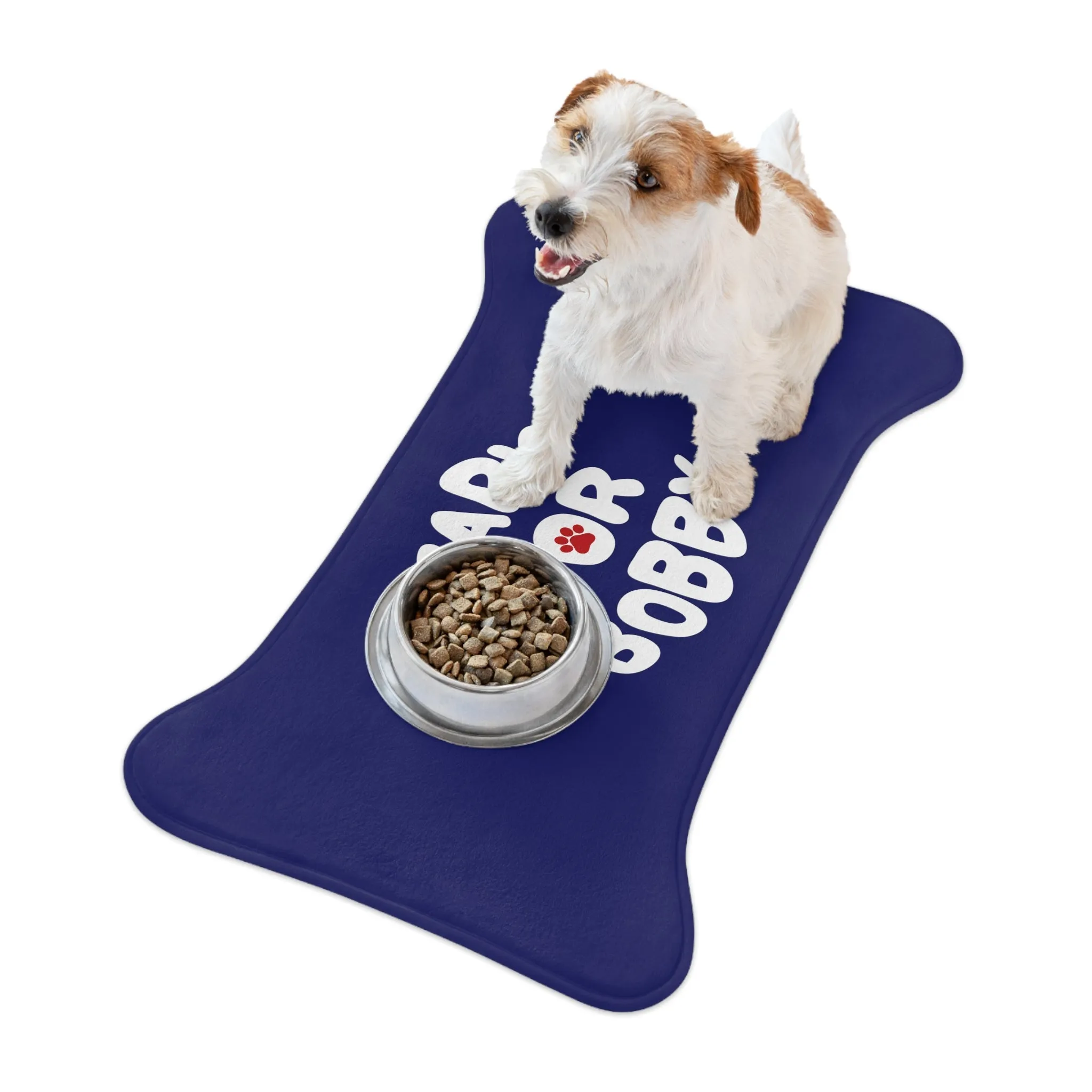 Bark for Bobby Pet Navy Feeding Mat