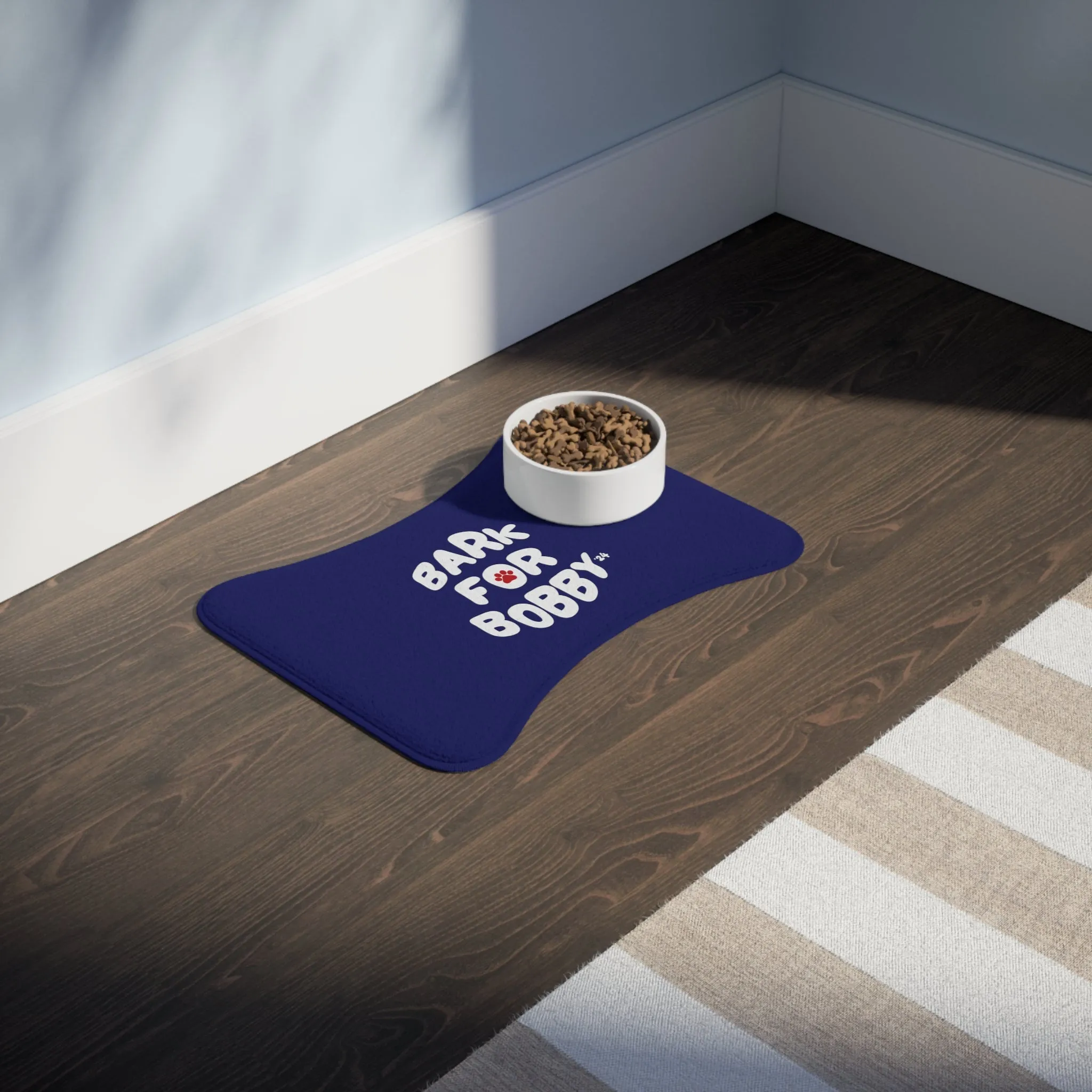 Bark for Bobby Pet Navy Feeding Mat