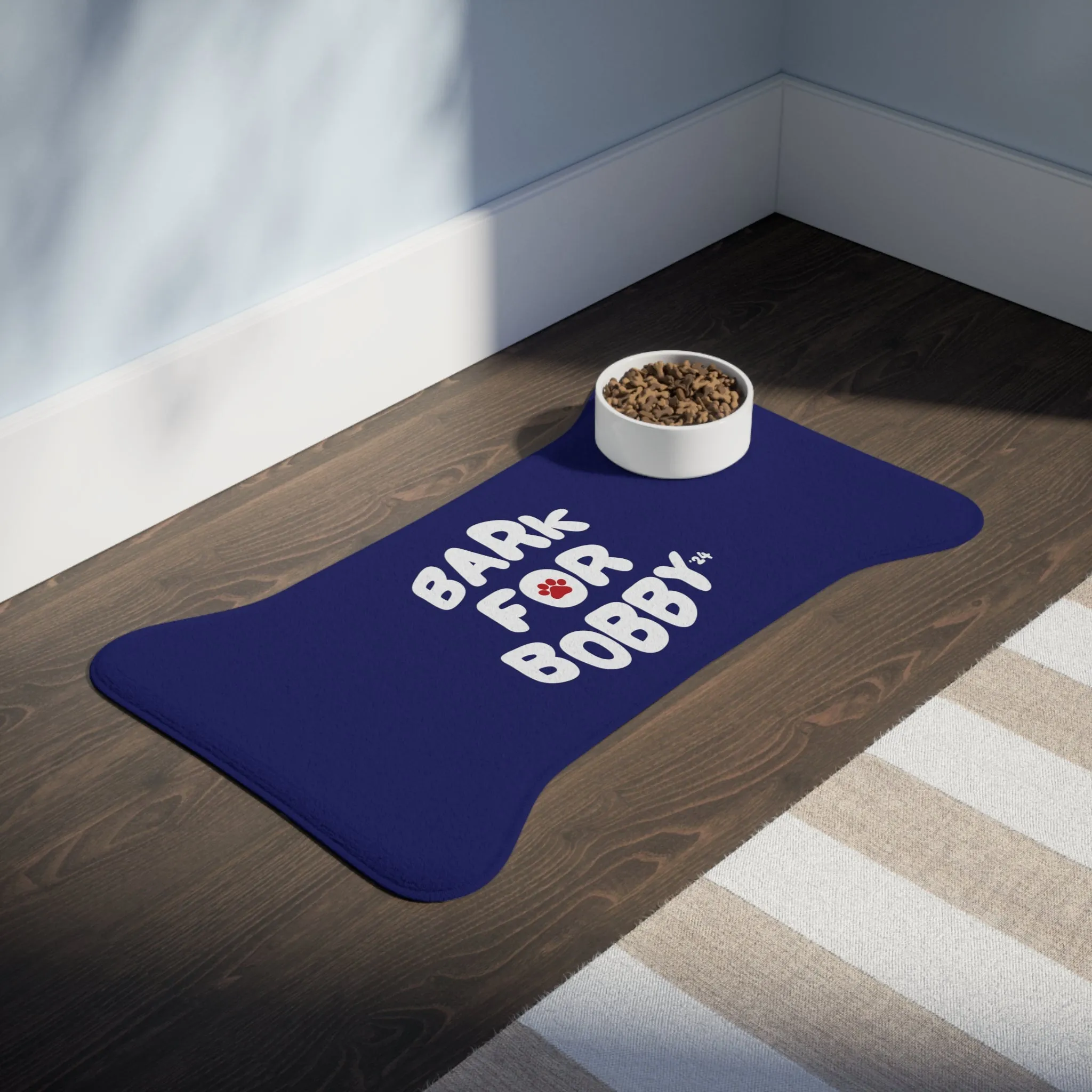 Bark for Bobby Pet Navy Feeding Mat