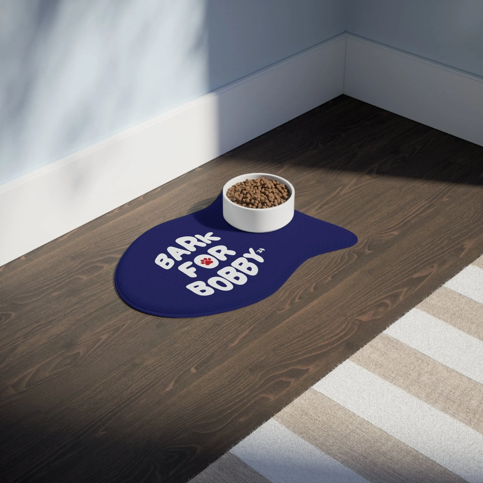 Bark for Bobby Pet Navy Feeding Mat