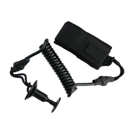 Basic Coiled Bodyboard Leash and Plug