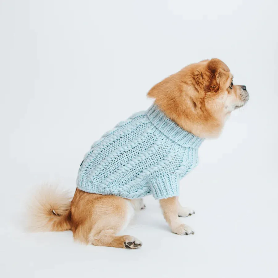 Blue Cable Knit Sweater