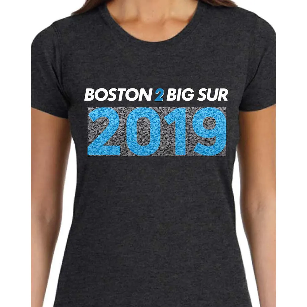 Boston 2 Big Sur 2019 Women's Names Tee, Carbon