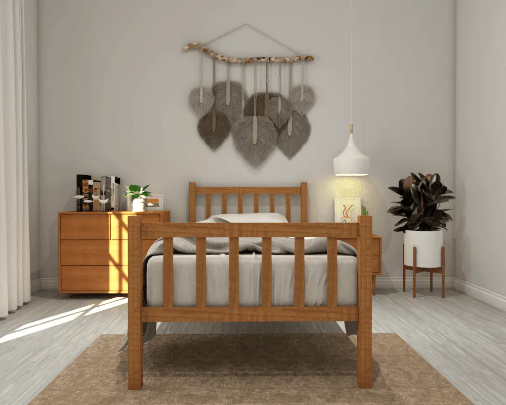 Brione Wooden Bed - Single