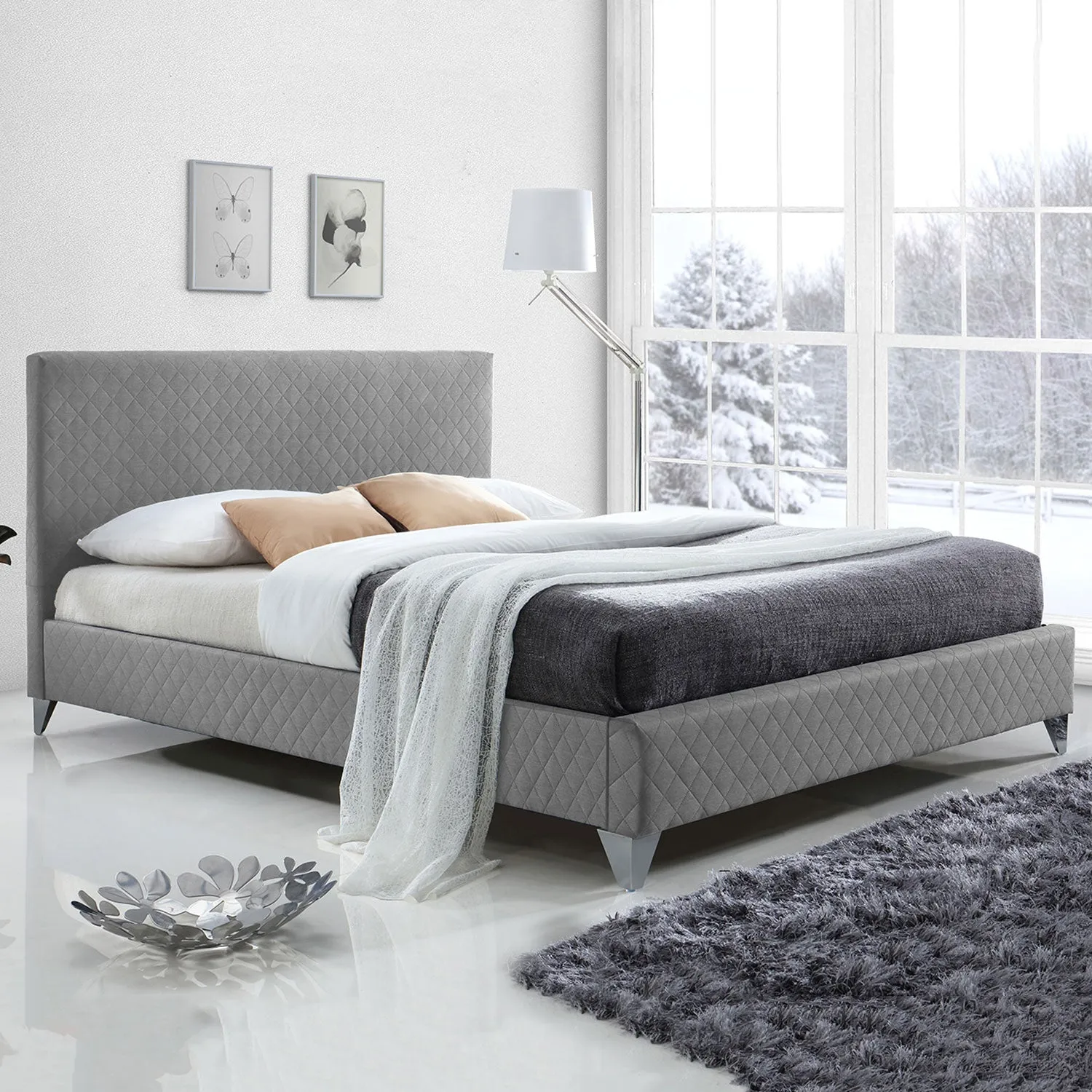 Brooklyn Modern Fabric Bed Frame