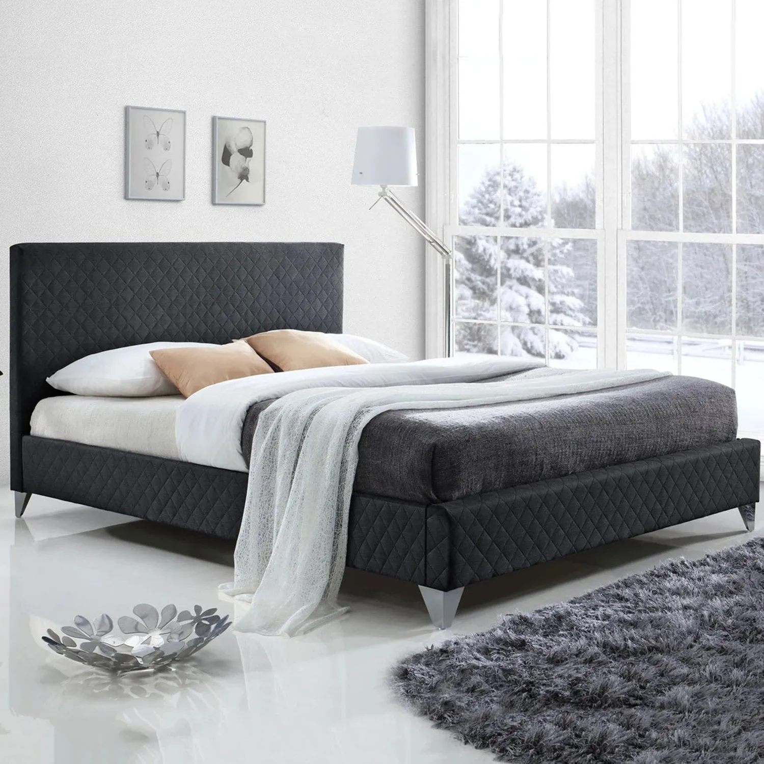 Brooklyn Modern Fabric Bed Frame