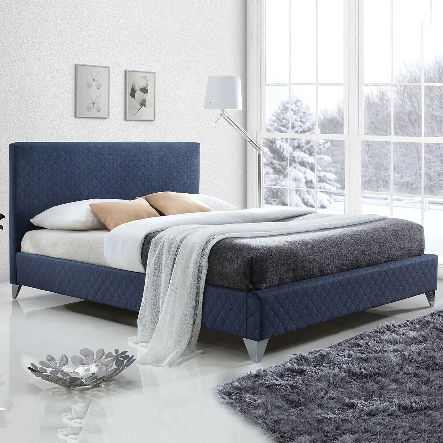 Brooklyn Modern Fabric Bed Frame