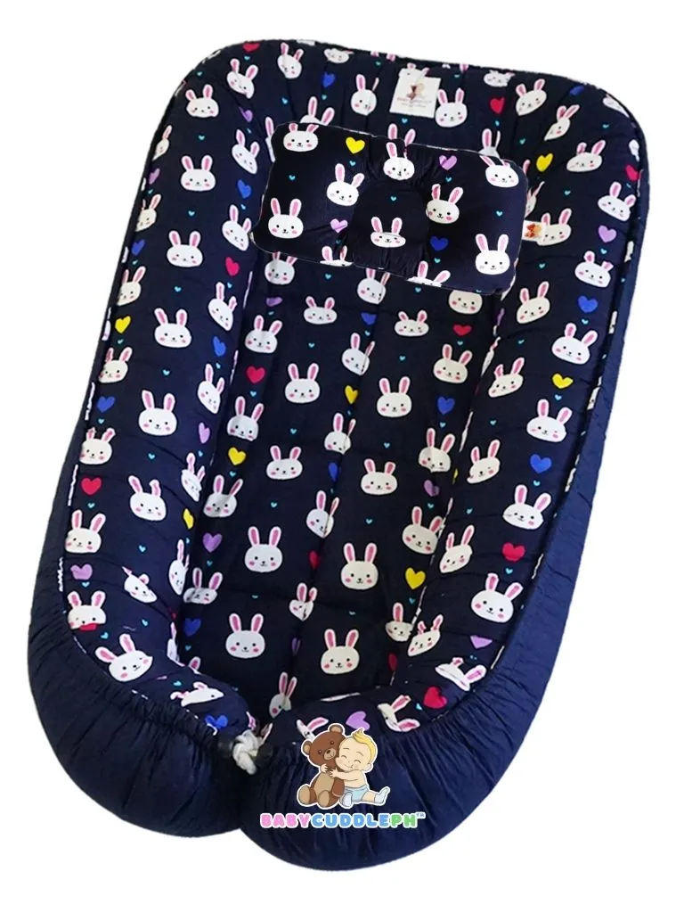 Bunny in Navy Blue (Limited Stocks) - Bed and Head Pillow