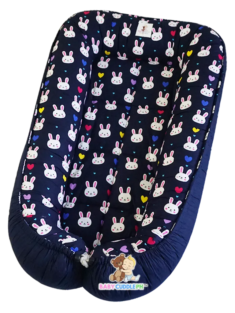 Bunny in Navy Blue (Limited Stocks) - Bed and Head Pillow