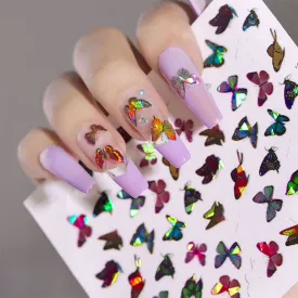 Butterfly Holographic Nail Art Decoration Stickers