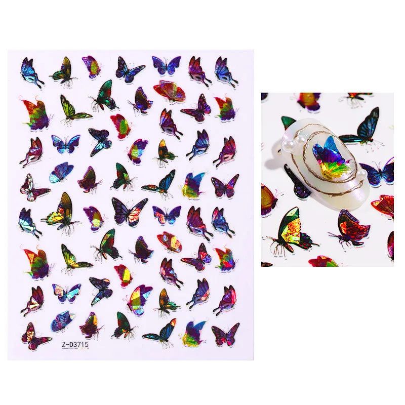 Butterfly Holographic Nail Art Decoration Stickers