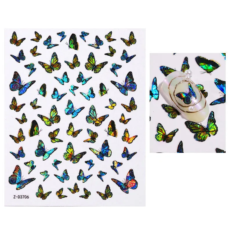 Butterfly Holographic Nail Art Decoration Stickers