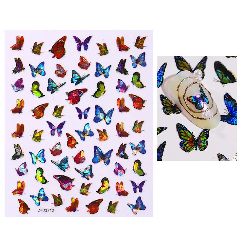 Butterfly Holographic Nail Art Decoration Stickers