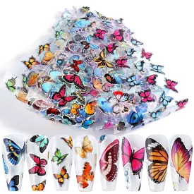 Butterfly Laser Nail Foil 10pcs