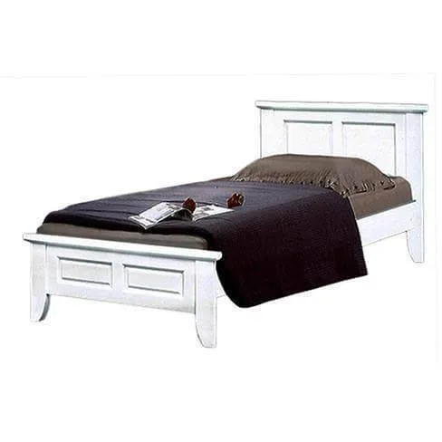 Carleton White Wooden Bed