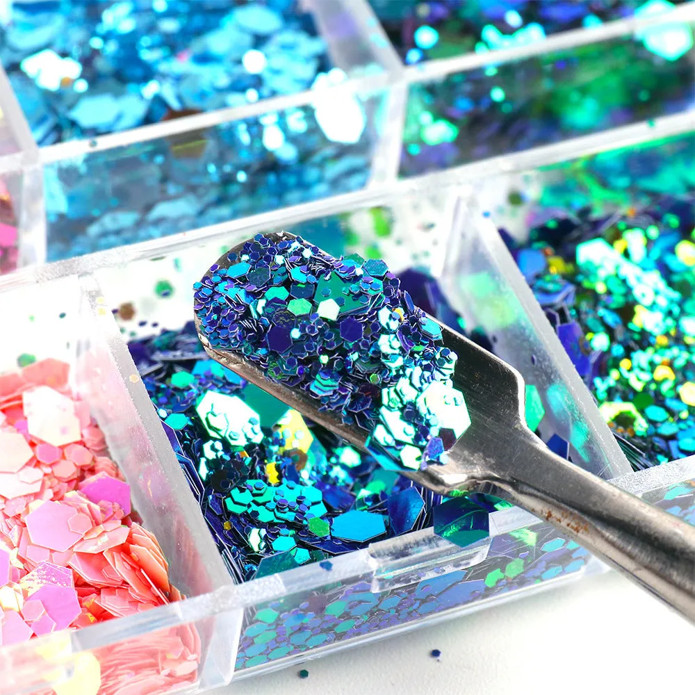 Chameleon Sequins Mix Colours Nail Art Tray