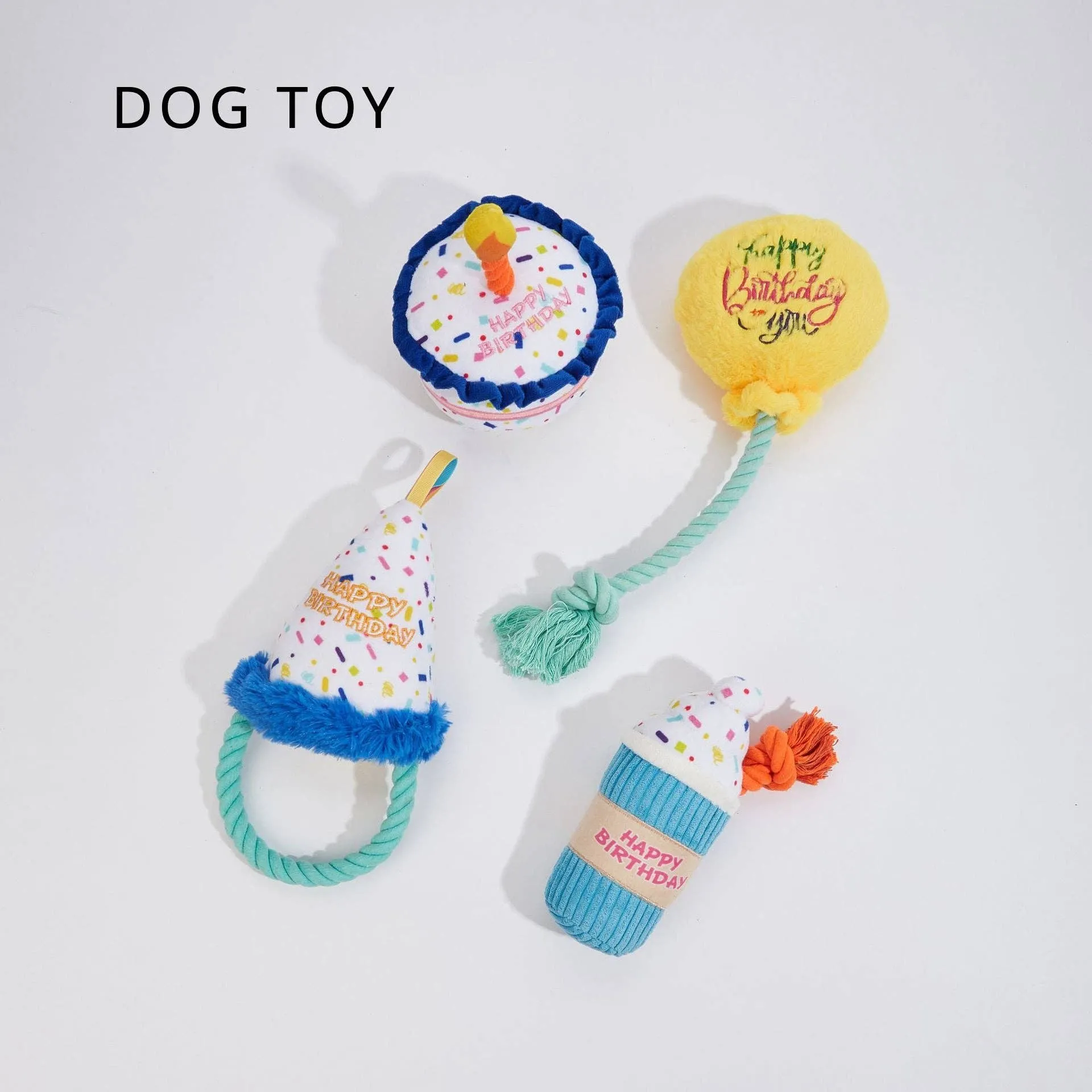 Cheerhunting Petkin Birthday Party Themed Hat-Dog Toy