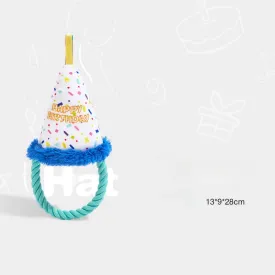 Cheerhunting Petkin Birthday Party Themed Hat-Dog Toy