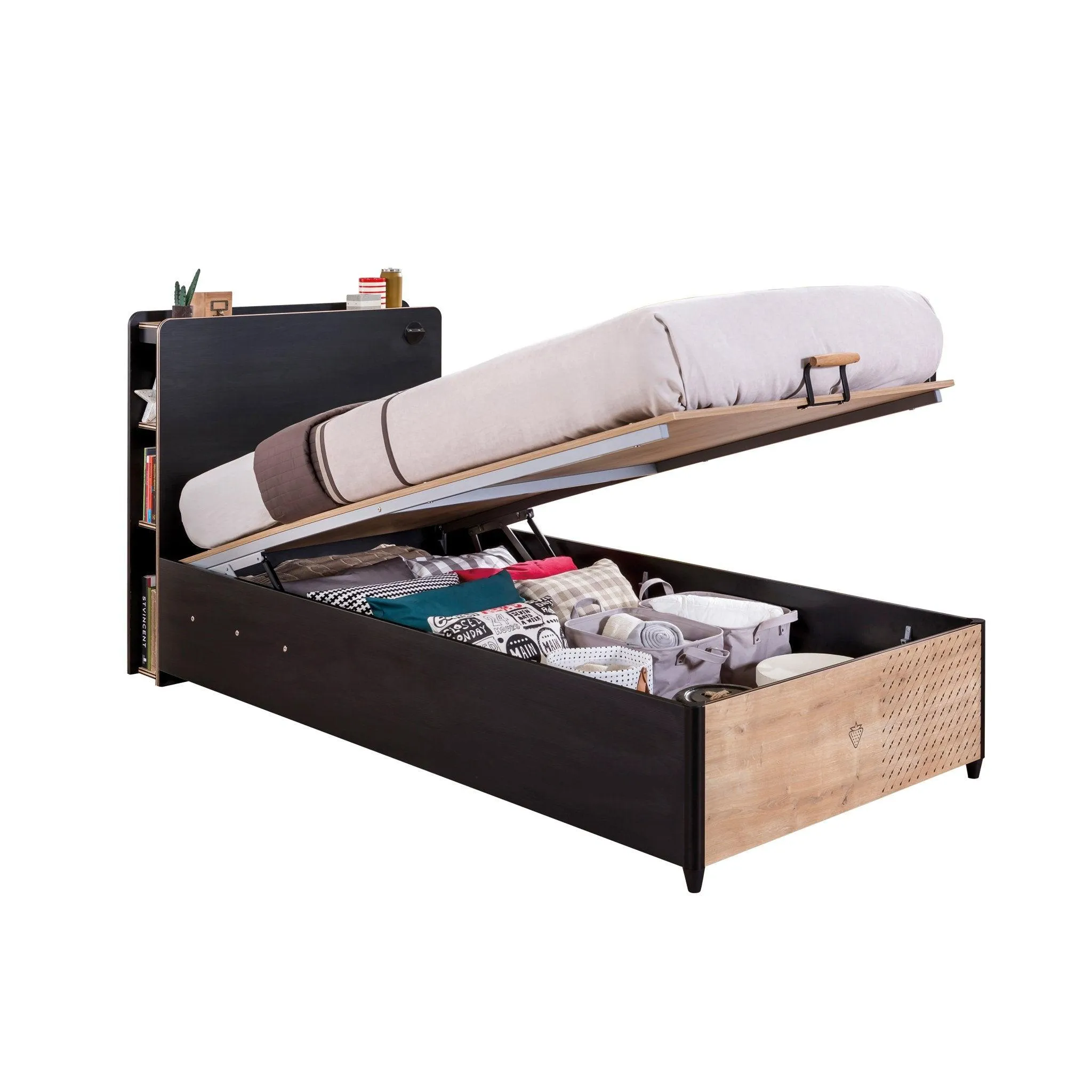 Cilek Black Storage Bed (100X200 Cm or 120x200 Cm)