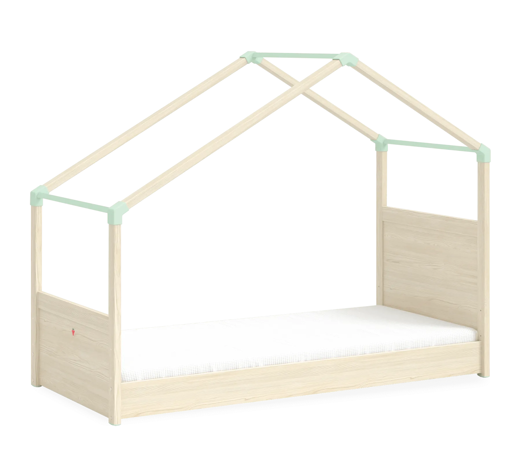 Cilek Montes Natural Side Roof Bed (90x200 Cm) - Dual Height