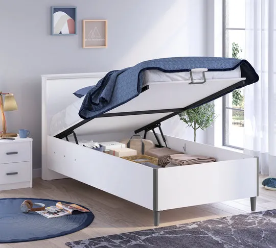 Cilek White Storage Bed (100X200 Cm or 120x200 Cm) - Headboard Optional