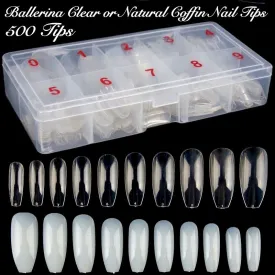 Coffin Ballerina Nail Tips 500ct