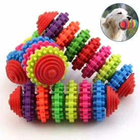 Colorful Rubber Pet Dog Puppy Dental Teething Healthy Teeth Gums Chew Toys