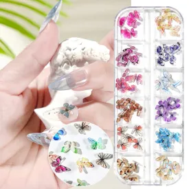 Colourful Butterfly Nail Decoration Tray