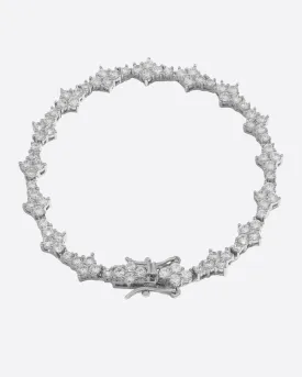 Comb tennis Bracelet - White Gold