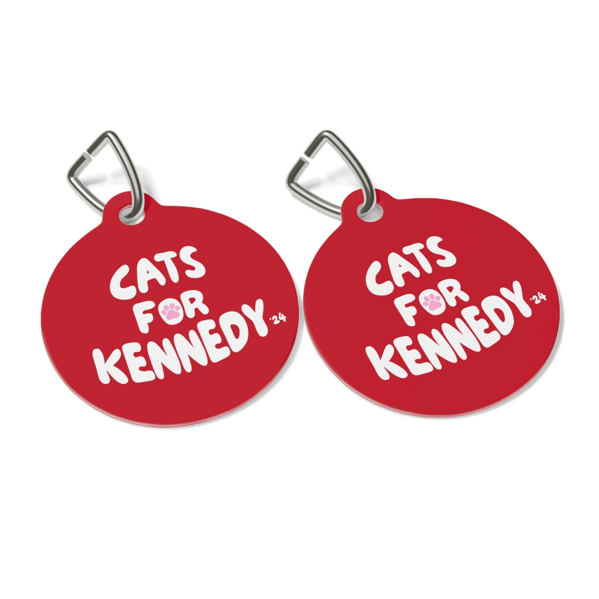 Copy of Cats for Kennedy Pet Collar Tag in Red