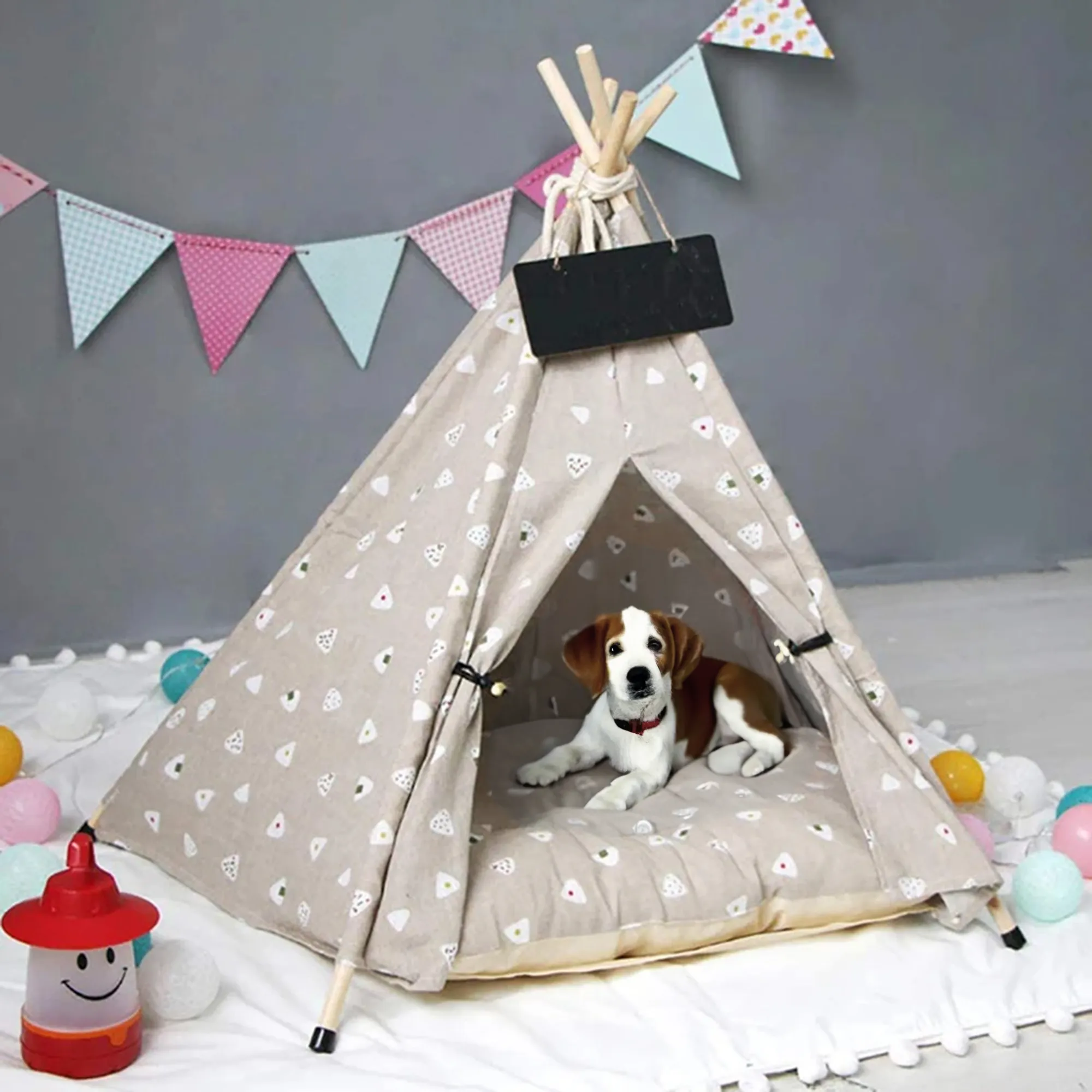 Cozy Pet Teepee Tent For Cats & Dogs